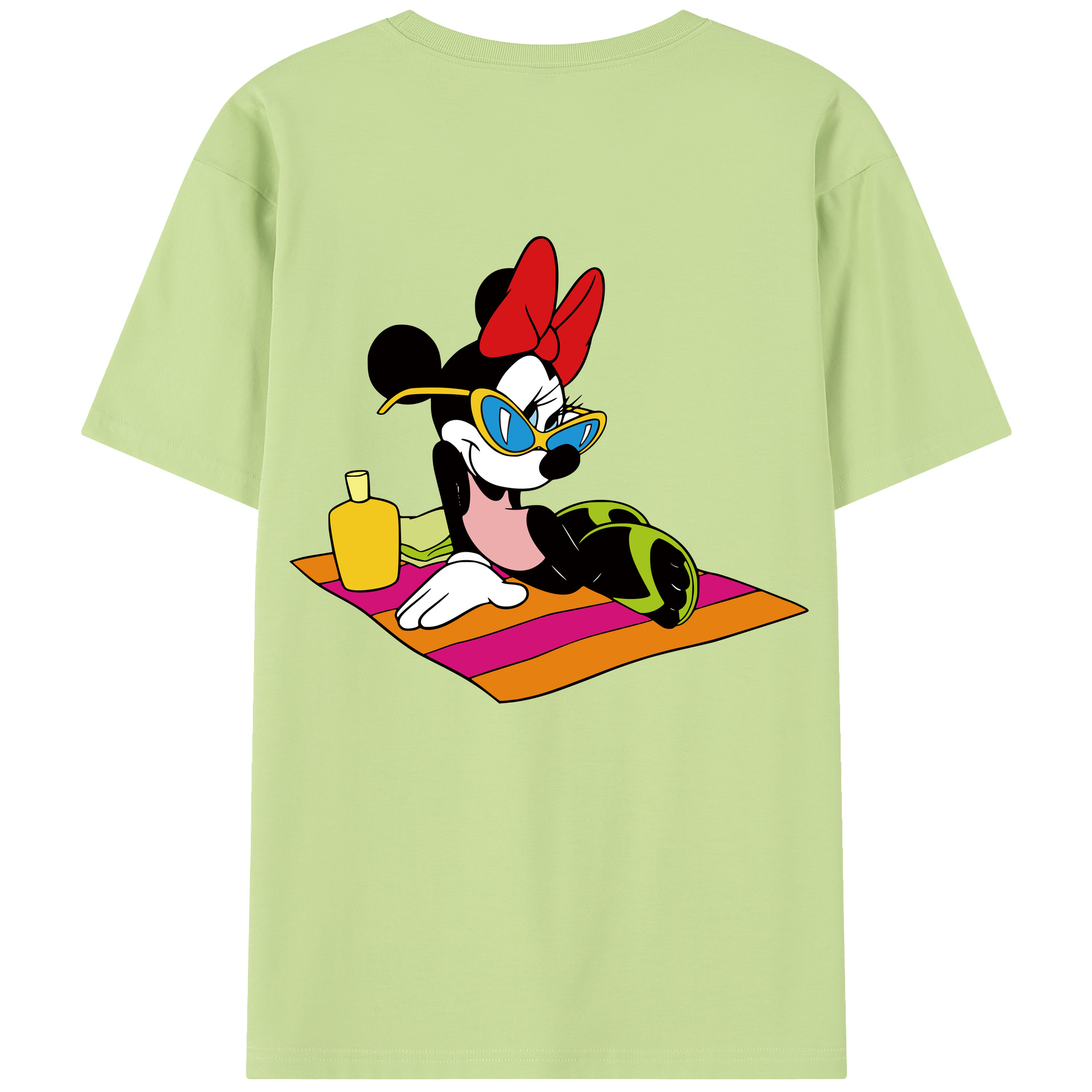 （画像用） ミッキーマウス Mickey Mouse 綿100％半袖Tシャツ（背面プリント）